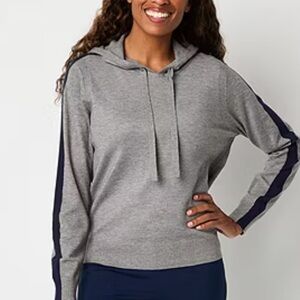 Liz Claiborne Womens M Hooded Long Sleeve Pullover